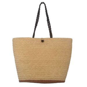 Majunga Market Tote Straw Basket Wooden Beads Strap Handle Madagascar Bag Purse